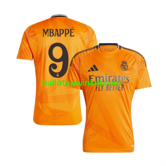 Real Madrid Voetbalshirt Kylian Mbappé 9 Heren Uit Tenue 2024-2025 Korte Mouw