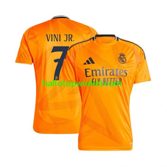 Real Madrid Voetbalshirt VINI JR 7 Heren Uit Tenue 2024-2025 Korte Mouw