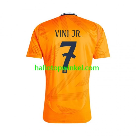 Real Madrid Voetbalshirt VINI JR 7 Heren Uit Tenue 2024-2025 Korte Mouw