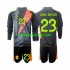 Spanje Voetbalshirt Unai Simon 23 Doelman Kleuters/Kids Uit Tenue Euro 2024 Lange Mouw