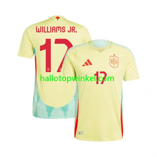 Spanje Voetbalshirt WILLIAMS JR 17 Heren Uit Tenue Euro 2024 Korte Mouw