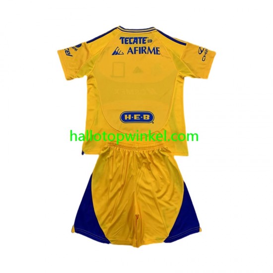 Tigres UANL Voetbalshirt Kleuters/Kids Thuis Tenue 2024-2025 Korte Mouw