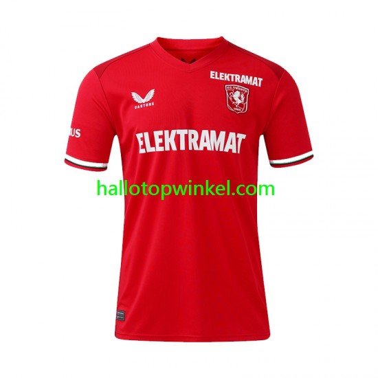 Twente Voetbalshirt Heren Thuis Tenue 2024-2025 Korte Mouw