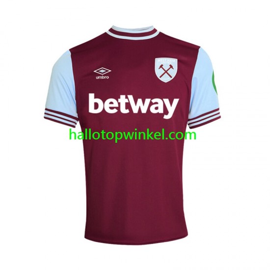 West Ham United Voetbalshirt Heren Thuis Tenue 2024-2025 Korte Mouw