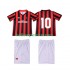 AC Milan Voetbalshirt 10 1990 1991 Retro Kleuters/Kids Thuis Tenue Korte Mouw