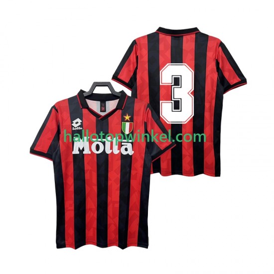 AC Milan Voetbalshirt 3 1993 Retro Heren Thuis Tenue 1994 Korte Mouw