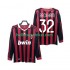 AC Milan Voetbalshirt BECKHAM 32 2009 Retro Heren Thuis Tenue 2010 Lange Mouw