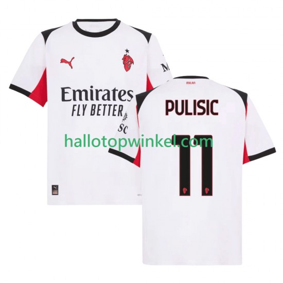 AC Milan Voetbalshirt Christian Pulisic 11 Heren Uit Tenue 2025-2026 Korte Mouw