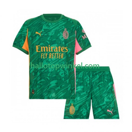 AC Milan Voetbalshirt Doelman Kleuters/Kids Uit Tenue 2025-2026 Korte Mouw