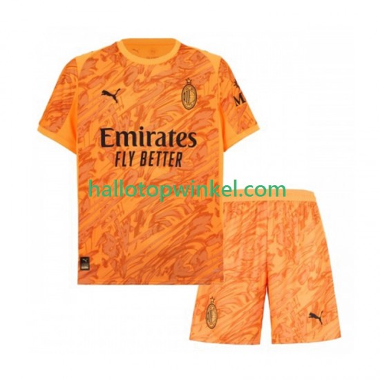 AC Milan Voetbalshirt Doelman Kleuters/Kids Derde Tenue 2025-2026 Korte Mouw