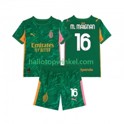 AC Milan Voetbalshirt Mike Maignan 16 Doelman Kleuters/Kids Uit Tenue 2025-2026 Korte Mouw