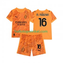AC Milan Voetbalshirt Mike Maignan 16 Doelman Kleuters/Kids Derde Tenue 2025-2026 Korte Mouw