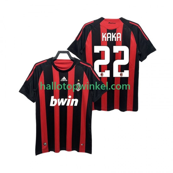 AC Milan Voetbalshirt KAKA 22 2009 Retro Heren Thuis Tenue 2008 Korte Mouw
