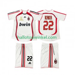 AC Milan Voetbalshirt KAKA 22 2007 Retro Kleuters/Kids Uit Tenue 2006 Korte Mouw