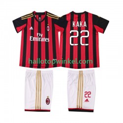 AC Milan Voetbalshirt KAKA 22 2013 2014 Retro Kleuters/Kids Thuis Tenue Korte Mouw