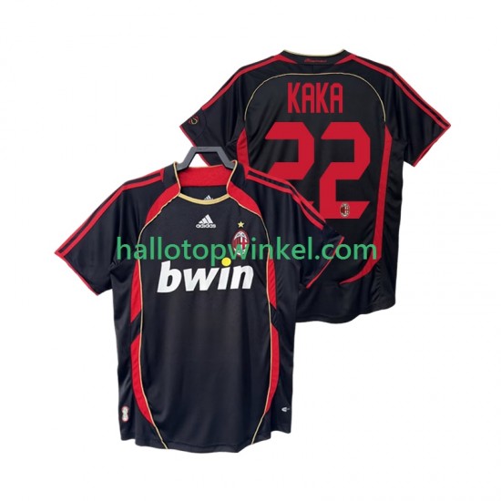 AC Milan Voetbalshirt KAKA 22 2007 Retro Heren Derde Tenue 2006 Korte Mouw