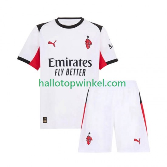 AC Milan Voetbalshirt Kleuters/Kids Uit Tenue 2025-2026 Korte Mouw