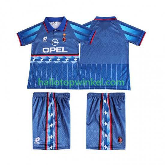 AC Milan Voetbalshirt 1995 1996 Retro Kleuters/Kids Uit Tenue Korte Mouw