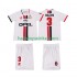 AC Milan Voetbalshirt MALDINI 3 1996 1997 Retro Kleuters/Kids Uit Tenue Korte Mouw