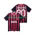 AC Milan Voetbalshirt RONALDINHO 80 2009 Retro Heren Thuis Tenue 2010 Korte Mouw