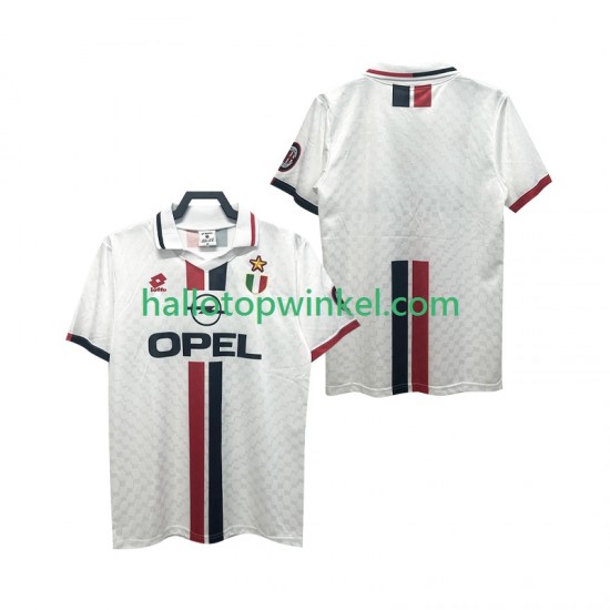 AC Milan Voetbalshirt 1996 1997 Retro Heren Uit Tenue Korte Mouw