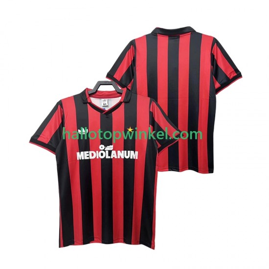 AC Milan Voetbalshirt 1990 1991 Retro Heren Thuis Tenue Korte Mouw