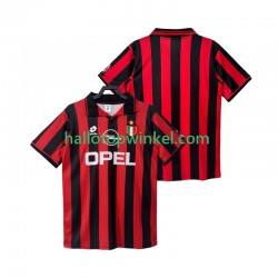 AC Milan Voetbalshirt 1996 1997 Retro Heren Thuis Tenue Korte Mouw