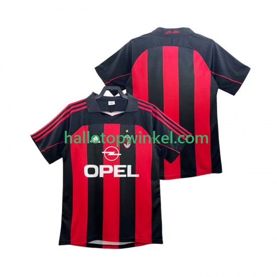 AC Milan Voetbalshirt 2000 2002 Retro Heren Thuis Tenue Korte Mouw