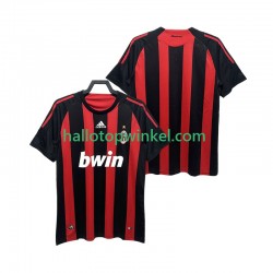 AC Milan Voetbalshirt 2009 Retro Heren Thuis Tenue 2008 Korte Mouw