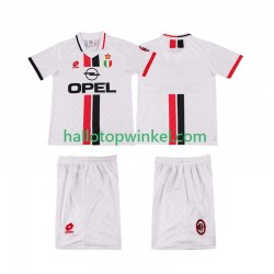 AC Milan Voetbalshirt 1996 1997 Retro Kleuters/Kids Uit Tenue Korte Mouw