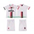 AC Milan Voetbalshirt 1996 1997 Retro Kleuters/Kids Uit Tenue Korte Mouw