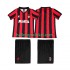 AC Milan Voetbalshirt 1993 Retro Kleuters/Kids Thuis Tenue 1994 Korte Mouw