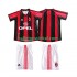 AC Milan Voetbalshirt 1998 Retro Kleuters/Kids Thuis Tenue 1999 Korte Mouw
