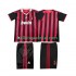 AC Milan Voetbalshirt 2009 Retro Kleuters/Kids Thuis Tenue 2010 Korte Mouw