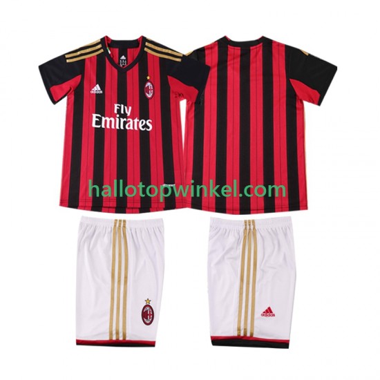 AC Milan Voetbalshirt 2013 2014 Retro Kleuters/Kids Thuis Tenue Korte Mouw