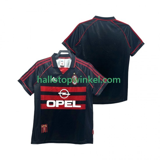 AC Milan Voetbalshirt 1998 Retro Heren Derde Tenue 1999 Korte Mouw