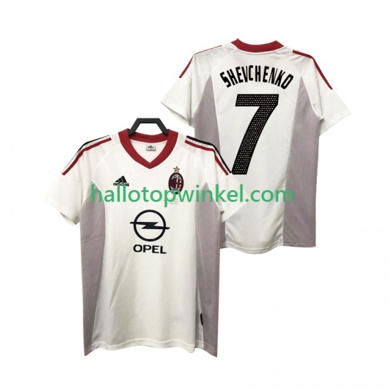 AC Milan Voetbalshirt SHEVCHENKO 7 2005 Retro Heren Uit Tenue 2004 Korte Mouw