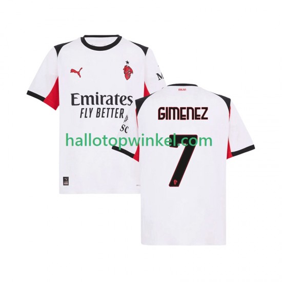 AC Milan Voetbalshirt Santiago Gimenez 7 Heren Uit Tenue 2025-2026 Korte Mouw
