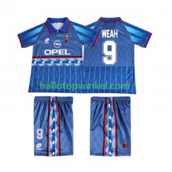 AC Milan Voetbalshirt WEAH 9 1995 1996 Retro Kleuters/Kids Uit Tenue Korte Mouw