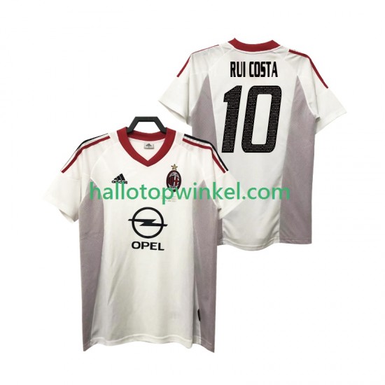 AC Milan Voetbalshirt rui costa 10 2005 Retro Heren Uit Tenue 2004 Korte Mouw
