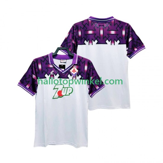 Fiorentina Voetbalshirt 1992 1993 Retro Heren Uit Tenue Korte Mouw