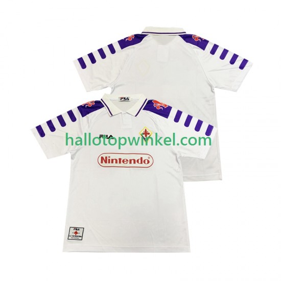 Fiorentina Voetbalshirt 1998 Retro Heren Uit Tenue 1999 Korte Mouw