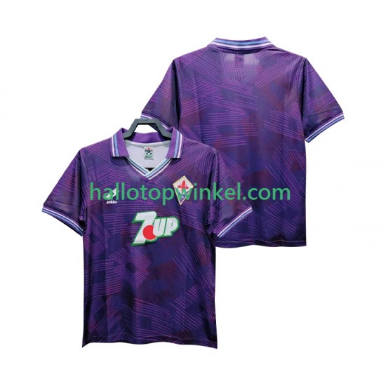 Fiorentina Voetbalshirt 1992 1993 Retro Heren Thuis Tenue Korte Mouw