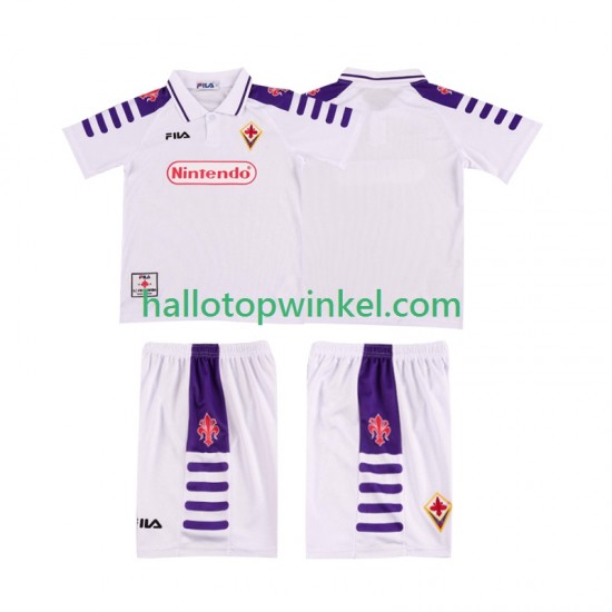 Fiorentina Voetbalshirt 1998 Retro Kleuters/Kids Uit Tenue 1999 Korte Mouw