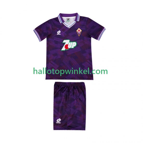 Fiorentina Voetbalshirt 1992 1993 Retro Kleuters/Kids Thuis Tenue Korte Mouw