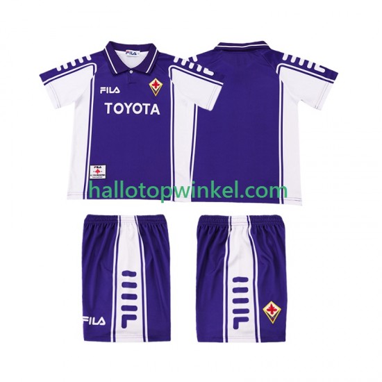 Fiorentina Voetbalshirt 2000 Retro Kleuters/Kids Thuis Tenue 1999 Korte Mouw