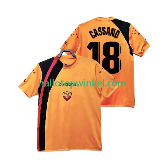 AS Roma Voetbalshirt CASSANO 18 2005 Retro Heren Thuis Tenue 2006 Korte Mouw