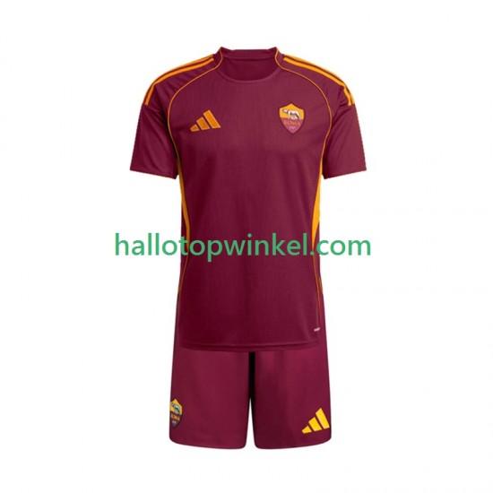 AS Roma Voetbalshirt Kleuters/Kids Thuis Tenue 2025-2026 Korte Mouw