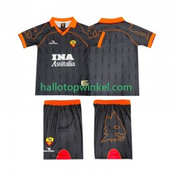 AS Roma Voetbalshirt 2000 Retro Kleuters/Kids Uit Tenue 1999 Korte Mouw