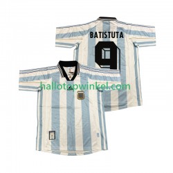 Argentinië Voetbalshirt BATISUTA 9 1998 Retro Heren Thuis Tenue Korte Mouw